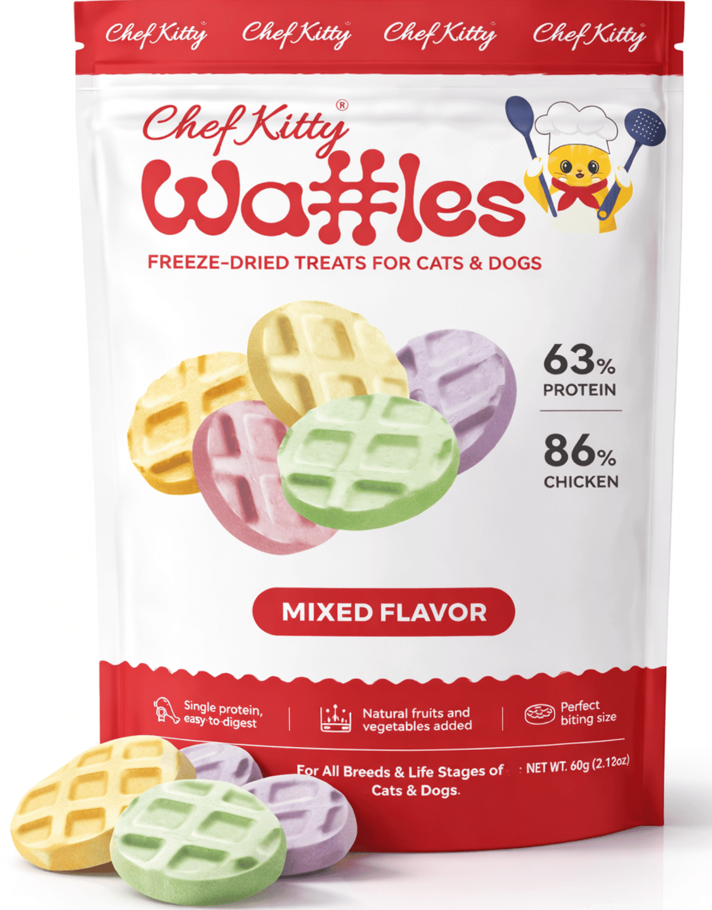 Natural Waffles - Light and Crispy Treats for Dogs and Cats - Pawbros™ Pet Market